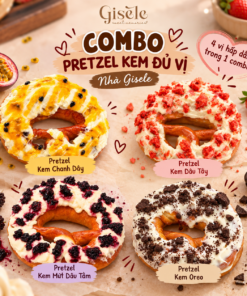 Pretzel Kem Ngọt – Hộp 4 Bánh | Sweet Cream Pretzel